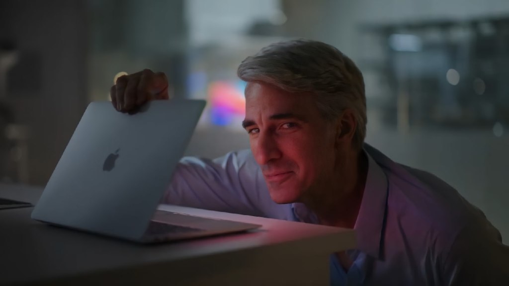 Craig Federighi Staring at a MacBook