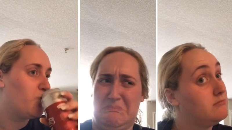 Woman Tries Kombucha