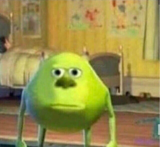 Mike Wazowski with Sulley’s Face