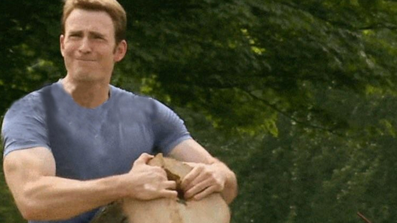 Captain America Tearing a Stump