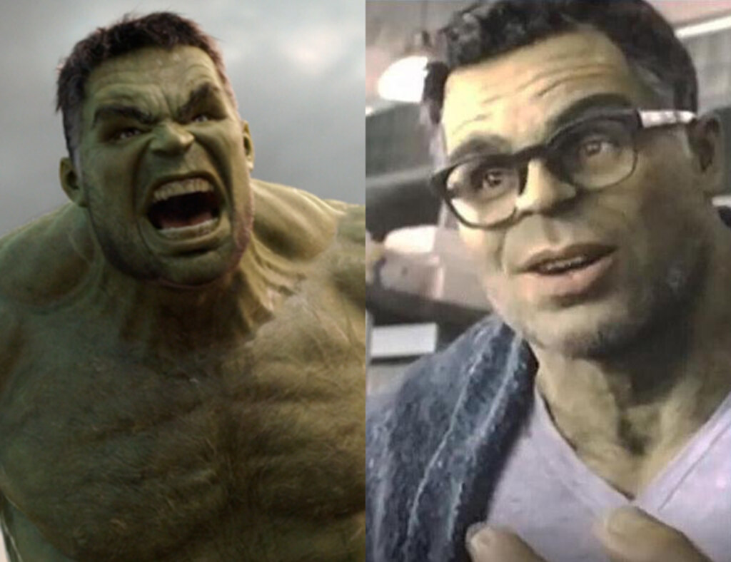 Angry Hulk and Hulk in Glasses