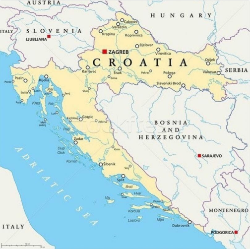 Croatia-Bosnia Border Map