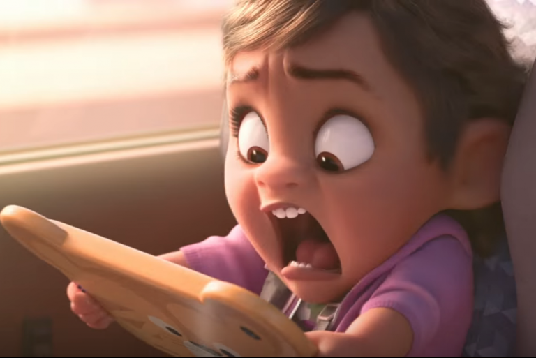 Scared Girl with an iPad and the Overfed Pink Bunny