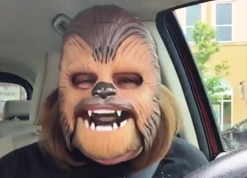Chewbacca Mask Lady