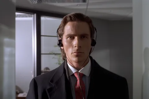 Patrick Bateman in Headphones