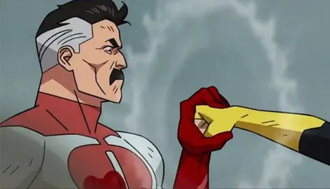Omni-Man Catches a Fist