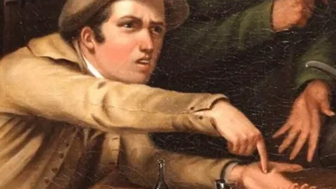 Angry Man Pointing at His Hand