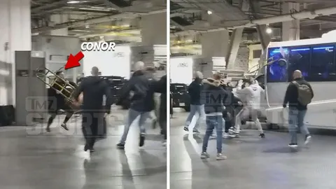 Нападение Конора Макгрегора на автобус