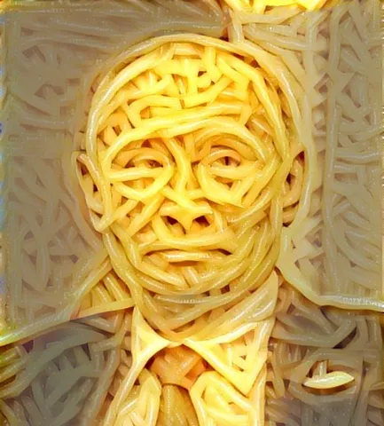 Лицо из спагетти